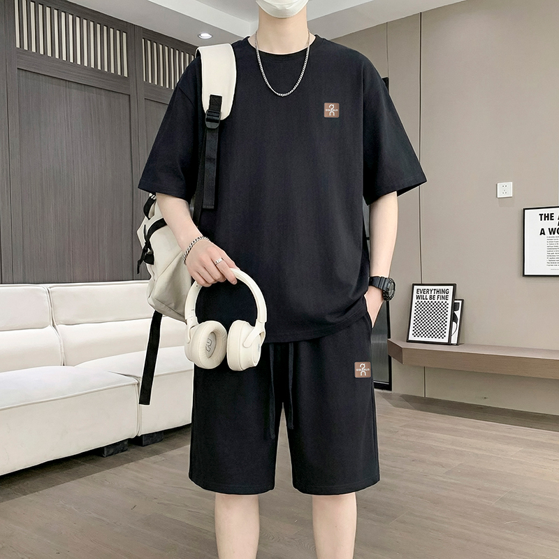 【T-Shirt + 5-Point Shorts】Men' - Street Fashion For Man 评论和价格