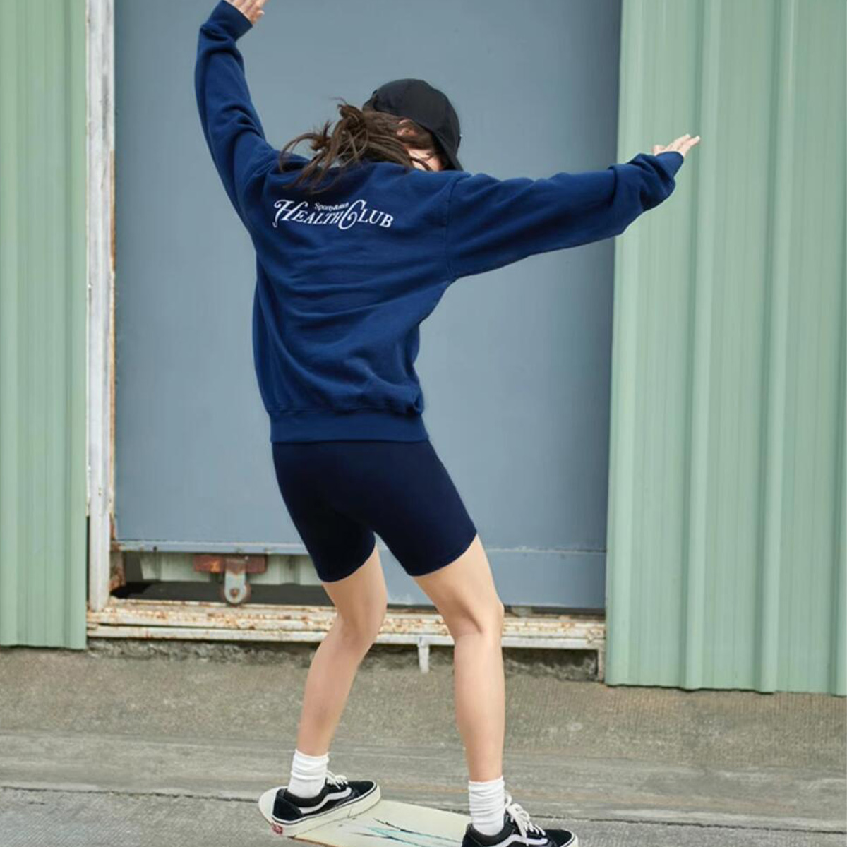 Women Autumn Health Club Lette - Oversized Crewneck Fleece 评论和价格